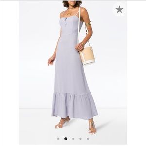 Reformation Lilac/White Prairie Dress (US4)